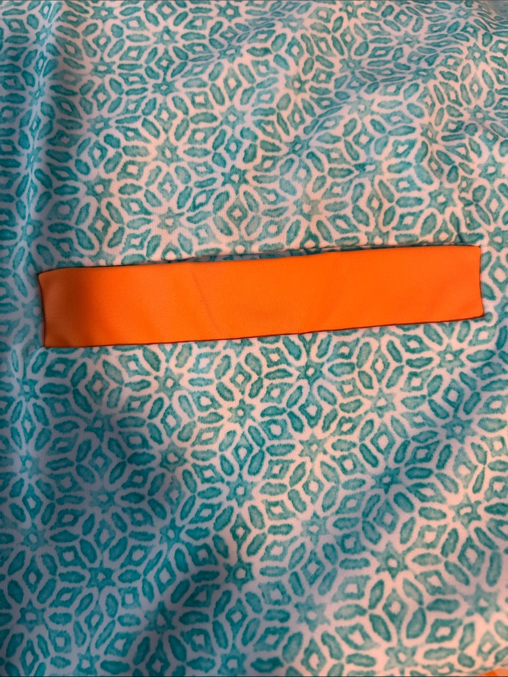 Cabana Life Teal and Orange Geometric Beach Dress - Picture 8 of 9